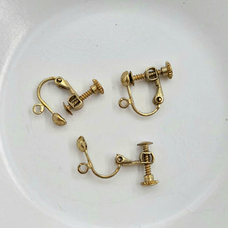 Findings - 15x12mm Clip On Earring Antique Gold