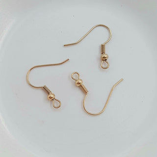 Findings - Metal Earring Hook Champagne Gold 23mm