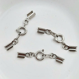 Findings - Combination Round Bolt Clasp Antique Silver