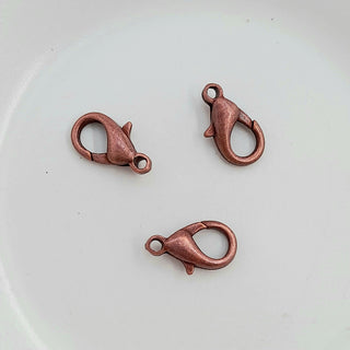 Findings - Lobster Claw Clasp Antique Copper 14mm