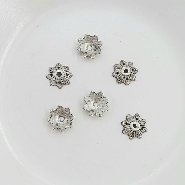 Findings - 3x8mm Bead Cap Antique silver