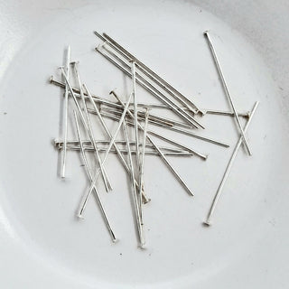 Findings - 30mm Wire Head Pin Silver