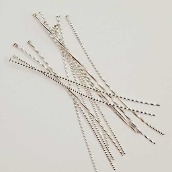 Findings - 80mm Wire Head Pin Silver