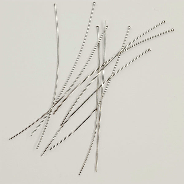Findings - 80mm Wire Head Pin Antique Silver