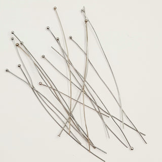Findings - 75mm Wire Ball Pin Antique Silver