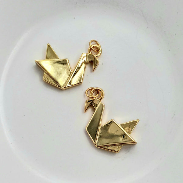 Pendant - Origami Crane Gold