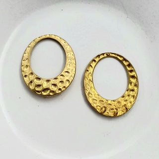 Findings - Brass Chandelier Earring Component Oval