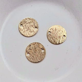 Findings - 1x16mm 18k Gold Plated Flat Round Link