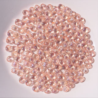 Miyuki Magatama Beads 4mm Transparent Peach AB 7.5gm Bag