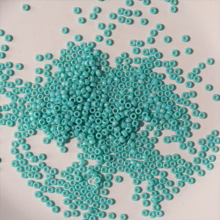 Miyuki Seed Beads Size 15 Matte Opaque Turquoise 3gm Bag