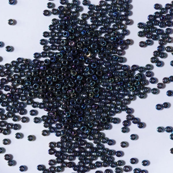 Miyuki Seed Beads Size 15 Medium Blue Iris 3gm Bag