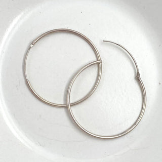 Sterling Silver Earring Hoop 30mm