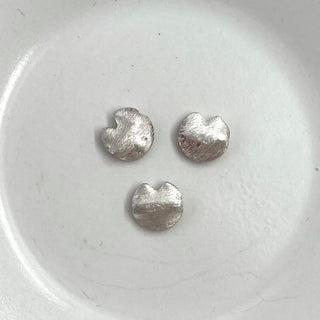 Sterling Silver Flat Indented Circle Bead